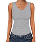 ⛱️ 💞Women's V-Neck Ribbed Knit Tank Top