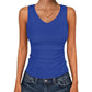 ⛱️ 💞Women's V-Neck Ribbed Knit Tank Top