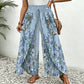 🌷Summer Cool Dea🎉Women's Printed Wide-Leg Drawstring Trousers