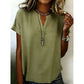 Women's Casual V-Neck Short Sleeve Top