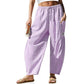 Summer Loose Fit Gingham Pants for Women