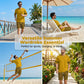 Men's Yellow Graphic Print Short Sleeve Tracksuit Set