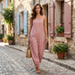 Women's Casual Striped Spaghetti Strap Jumpsuit