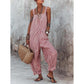 Women's Casual Striped Spaghetti Strap Jumpsuit