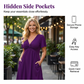 👗 V-Neck Twist Front Dress – Pockets, Flowy, Versatile ✨