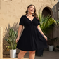 👗 V-Neck Twist Front Dress – Pockets, Flowy, Versatile ✨