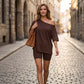 Women's Solid Color Relaxed Fit Top and Shorts Outfit