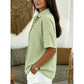 👚 Women's Casual Striped Short-Sleeve Shirt – Relaxed Fit & V-Neck – Summer Essential 🛍️