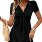 Women's V-neck Front Knotted Sleeveless Dress