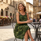 👗✨ Sleeveless Camouflage Dress – Asymmetrical Hem, Edgy Style, Unique
