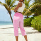 Gingham Capri Pants – Drawstring Comfort & Breathable Cotton-Linen