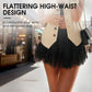 🌸Chic Pleated Lace Trim Mini Skirt