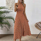 Women's Polka Dot Halter Neck Dress👗