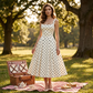 Women's Vintage Polka Dot A-Line Dress