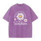 Unisex Vintage Washed Daisy Print Loose Fit T-Shirt