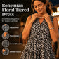 Women's Floral V-Neck Sleeveless Casual Dress