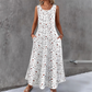 💞Limited-Time Offer-Women's Floral Print Sleeveless Maxi Dress with Pockets
