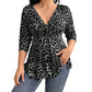 💥Women's Plus Size Leopard Print V-Neck Top