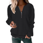 Women’s Half-Zip Cable Knit Sweatshirt